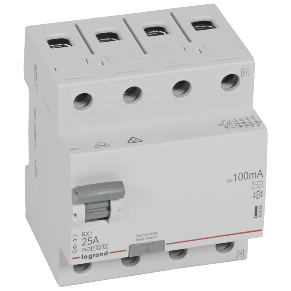 RX3 ВДТ 100мА 25А 4П АС Legrand RX3 ВДТ 100мА 25А 4П АС Legrand