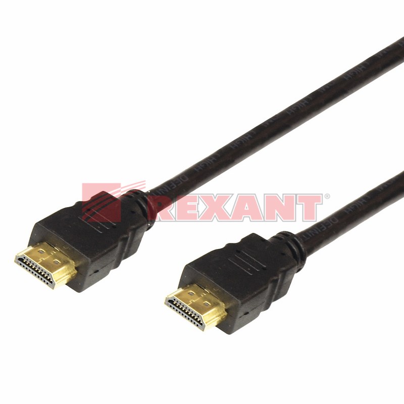 Кабель HDMI - HDMI 1,4, 1,5м, Gold REXANT